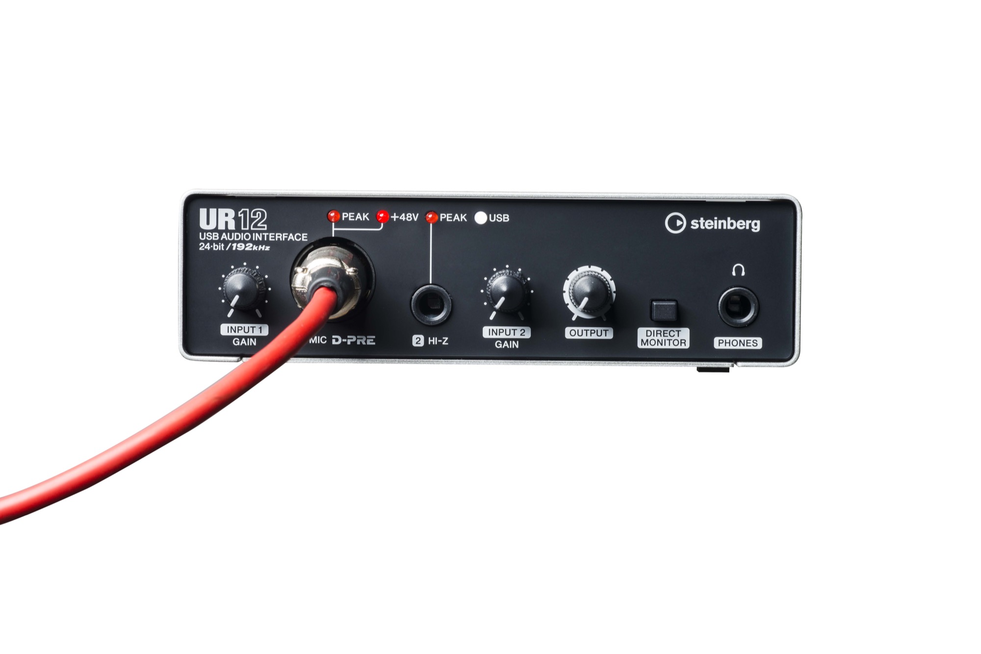 UR12 USB-Powered Audio/MIDI Interface 2x2 USB Audio Interface with 1x D-PRE  Mic Pre-Amp & 192kHz support