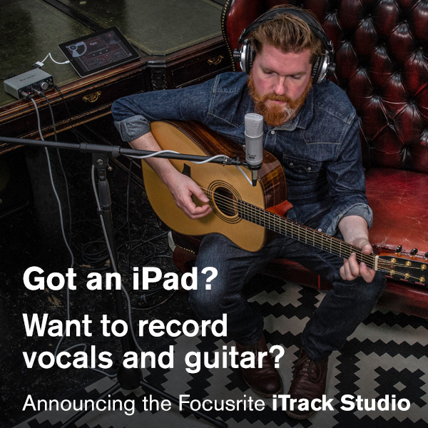 focusrite itrack studio lightning complete recording package for ipad, mac and pc