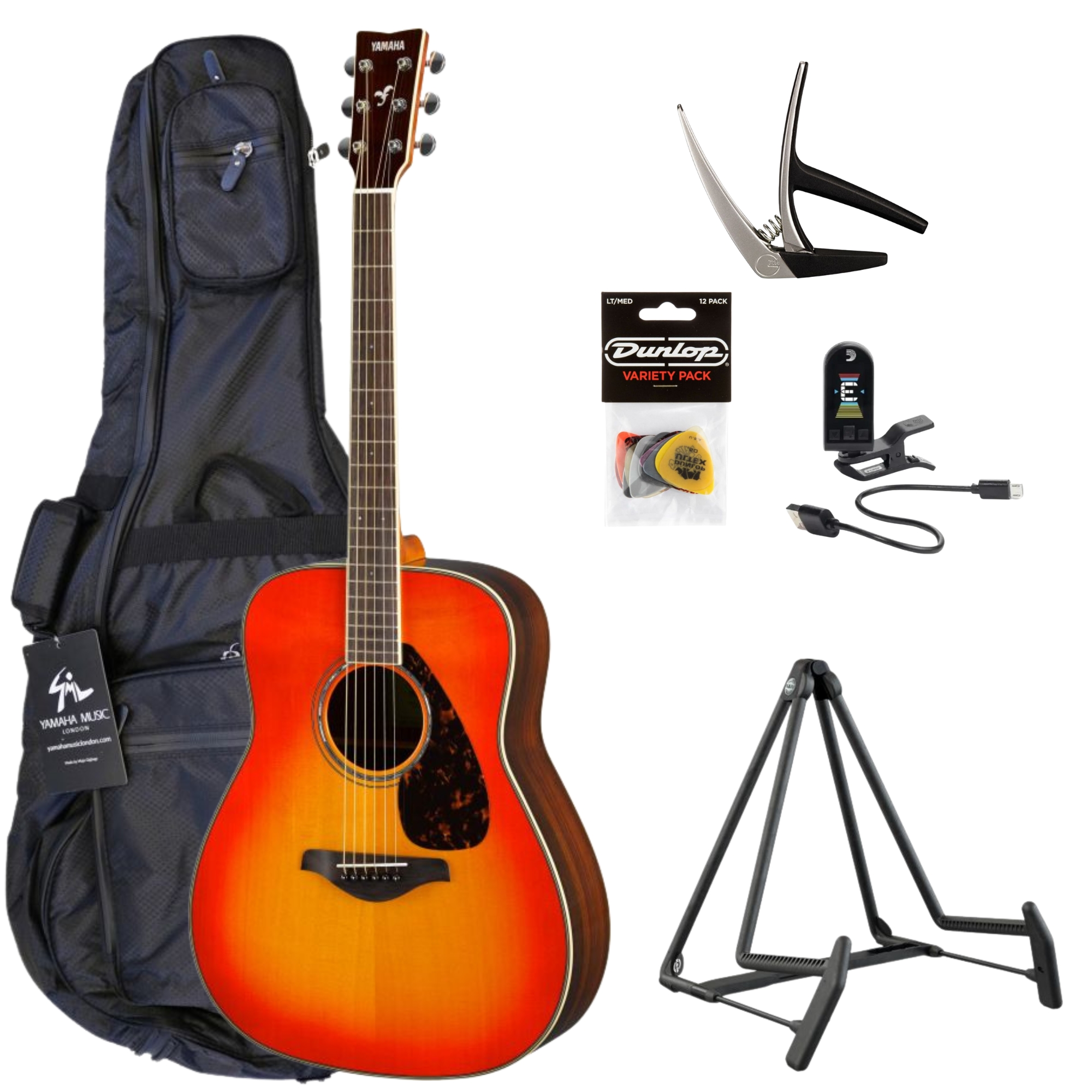 Yamaha FG830 Acoustic Guitar Pack