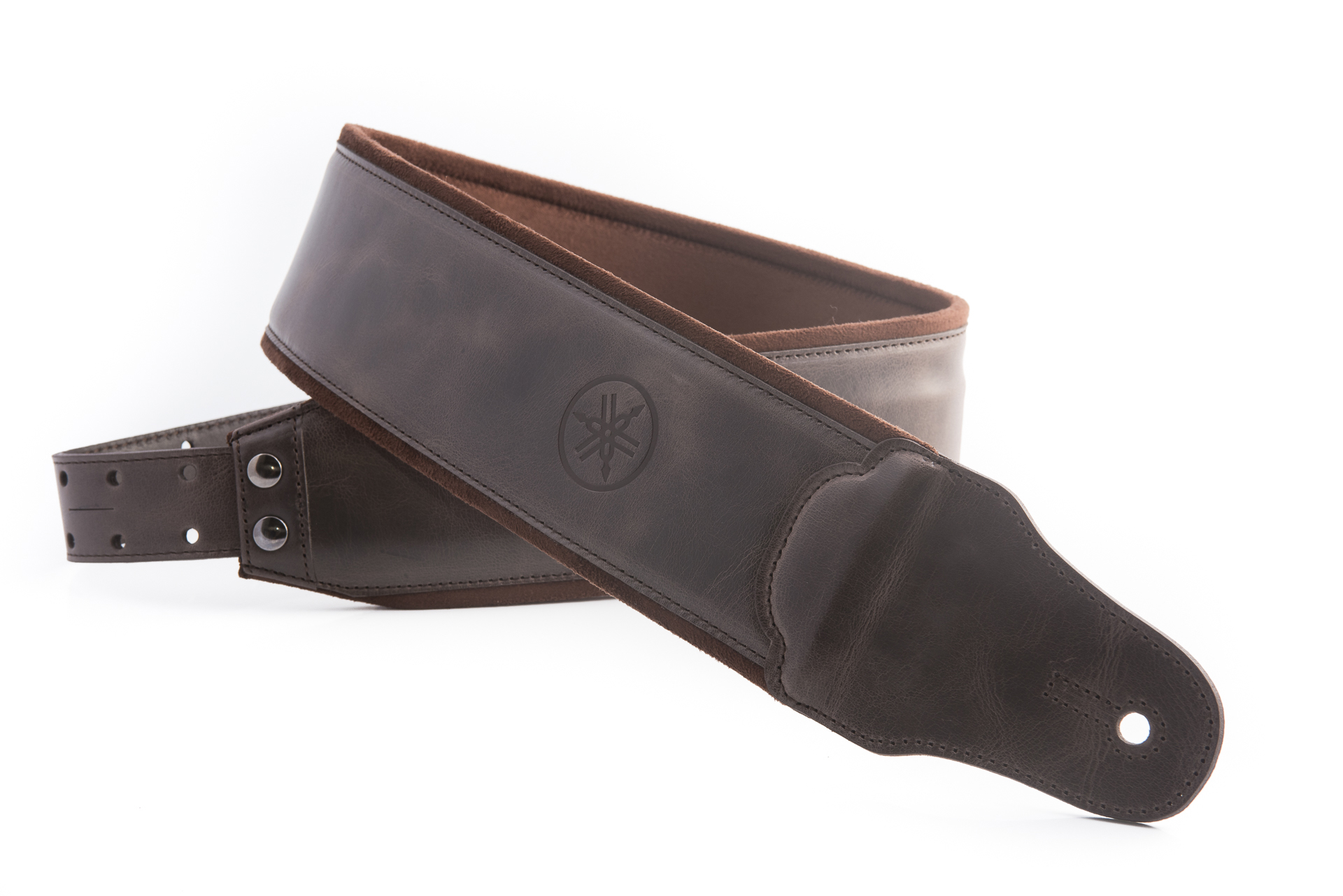 Most confortable guitar strap in leather Smooth Brown