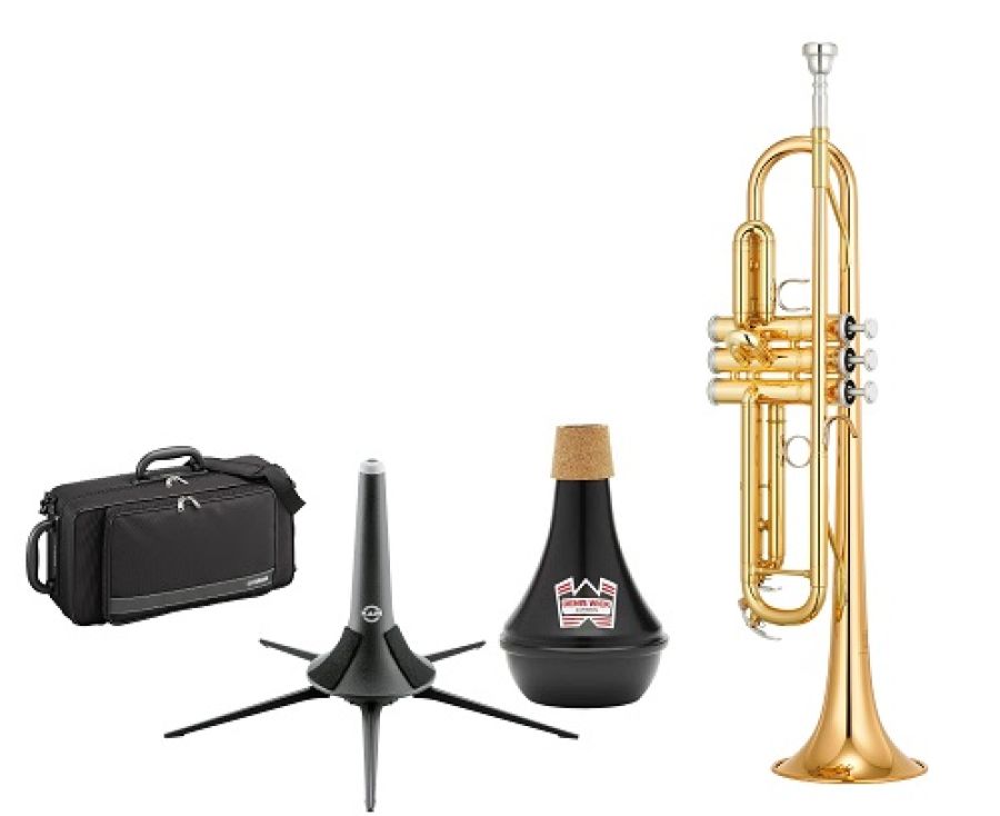 Yamaha YTR-4335GII Bb Trumpet Package Includes Practice Mute And ...