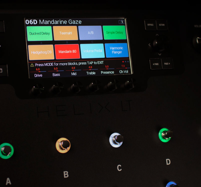 Helix LT in Pedal Edit Mode