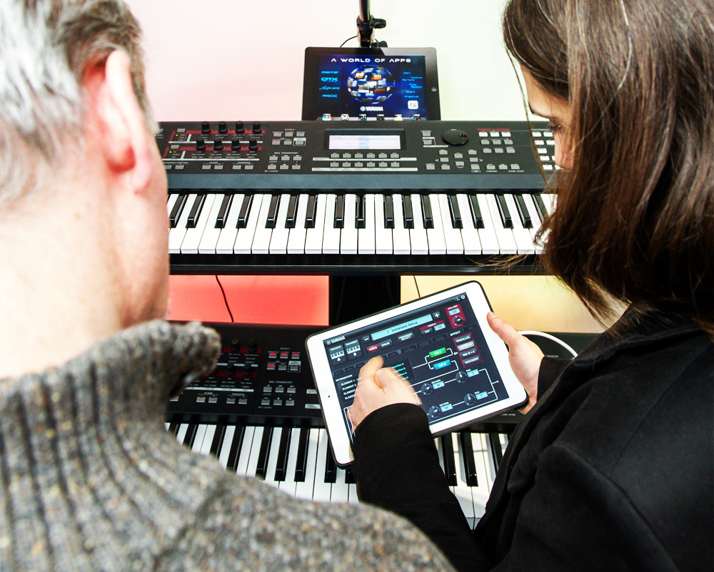 Dom shows how sounds are created using an iPad