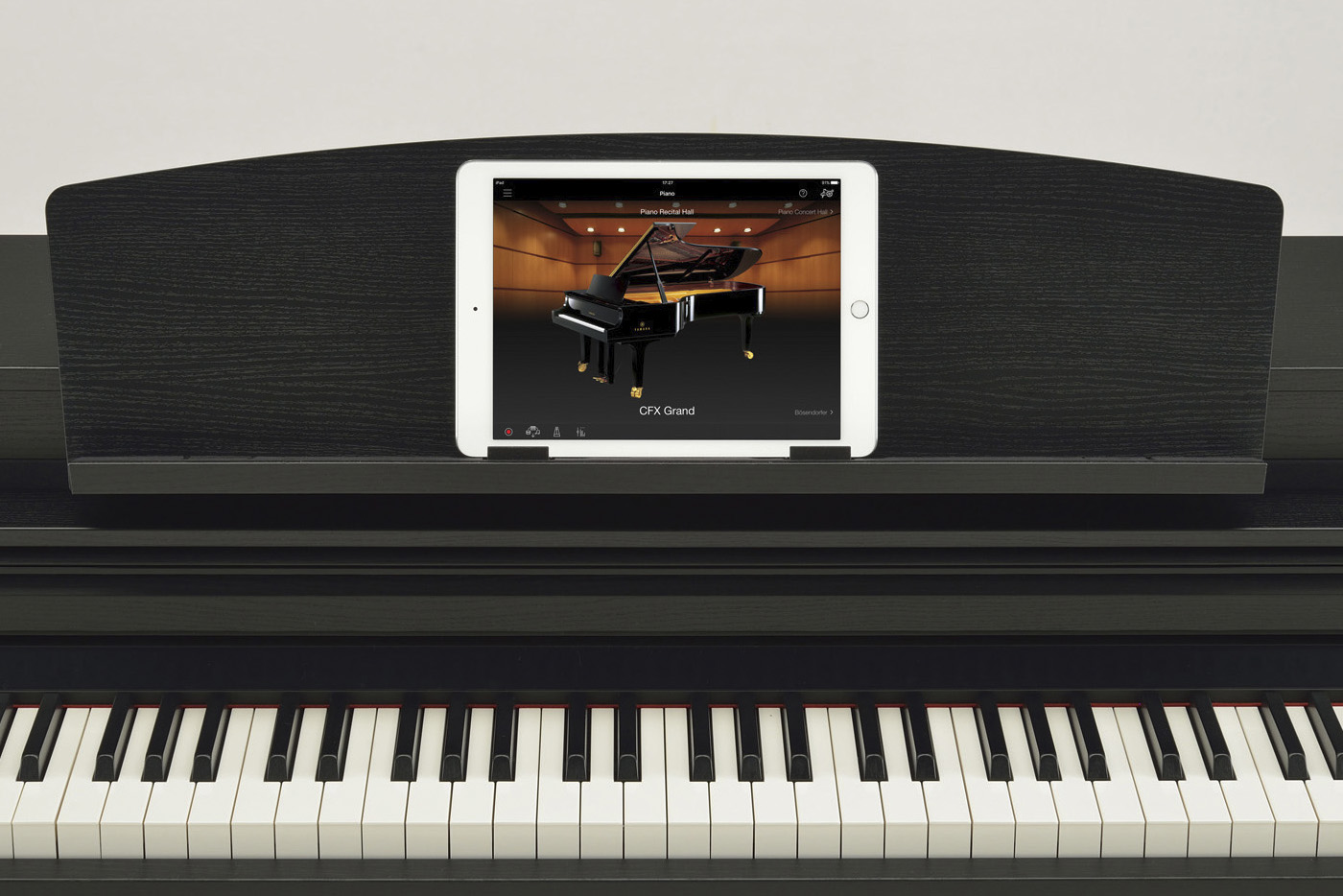 A CSP Series Piano with an iPad ready to use