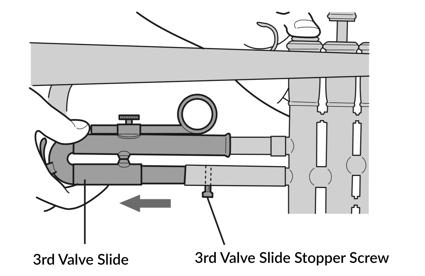 Pulling out the slide to remove moisture