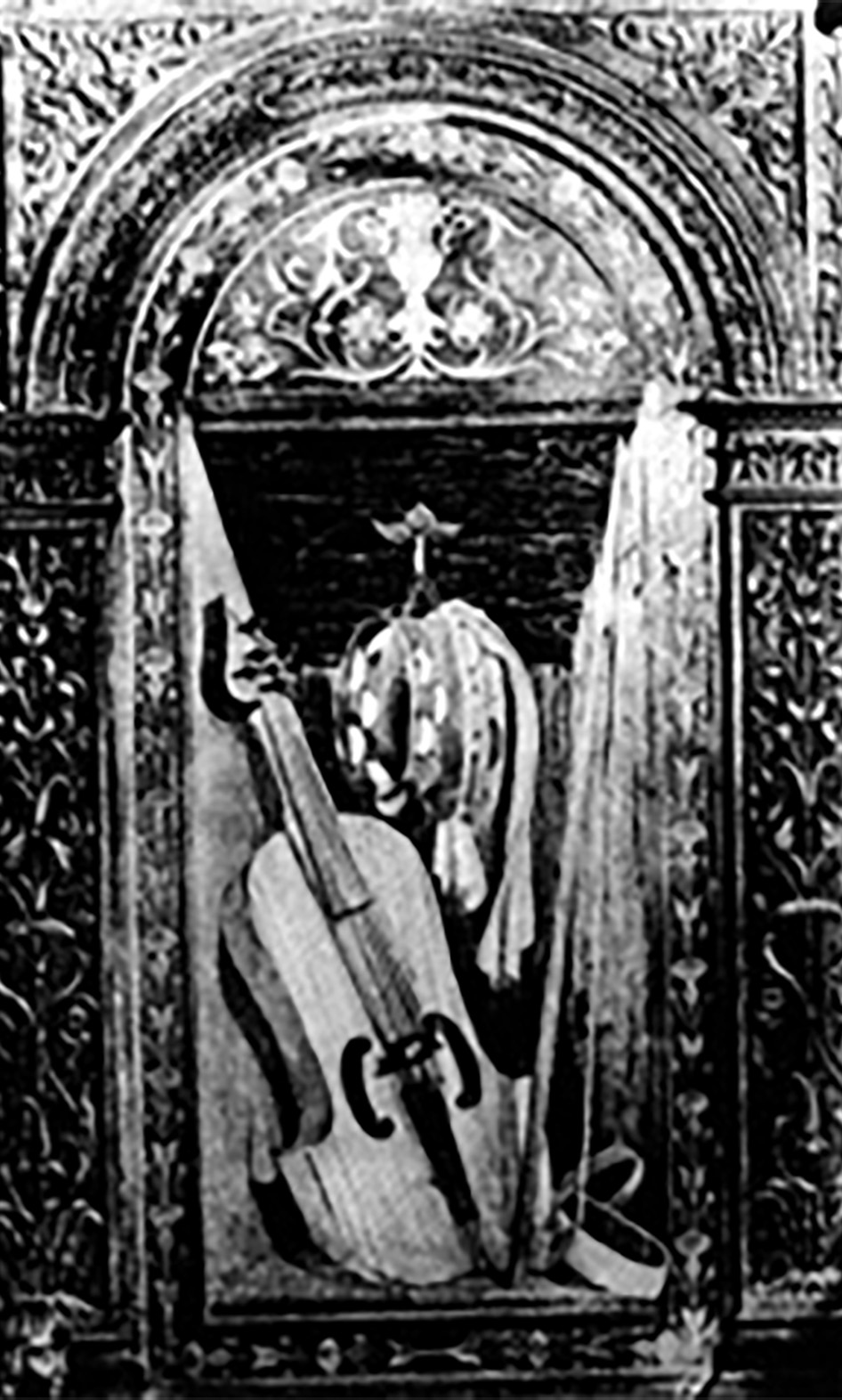 Stone bass relief showing an early cello