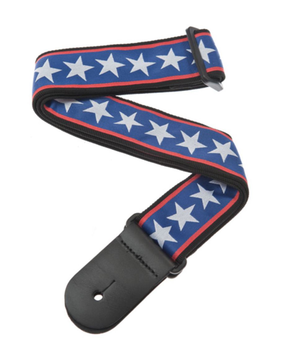 planet waves woven guitar strap stars stripes design