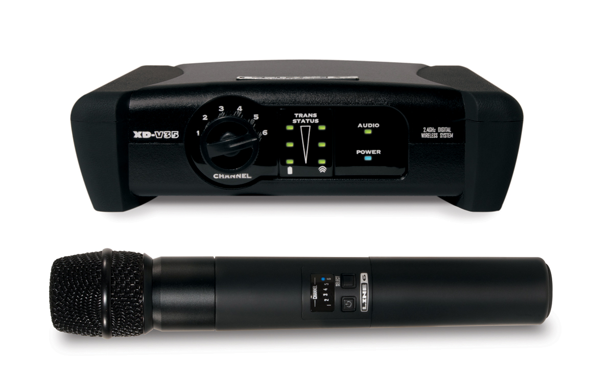 Line 6 XD-V35 6 Channel Digital Wireless Microphone System The gold